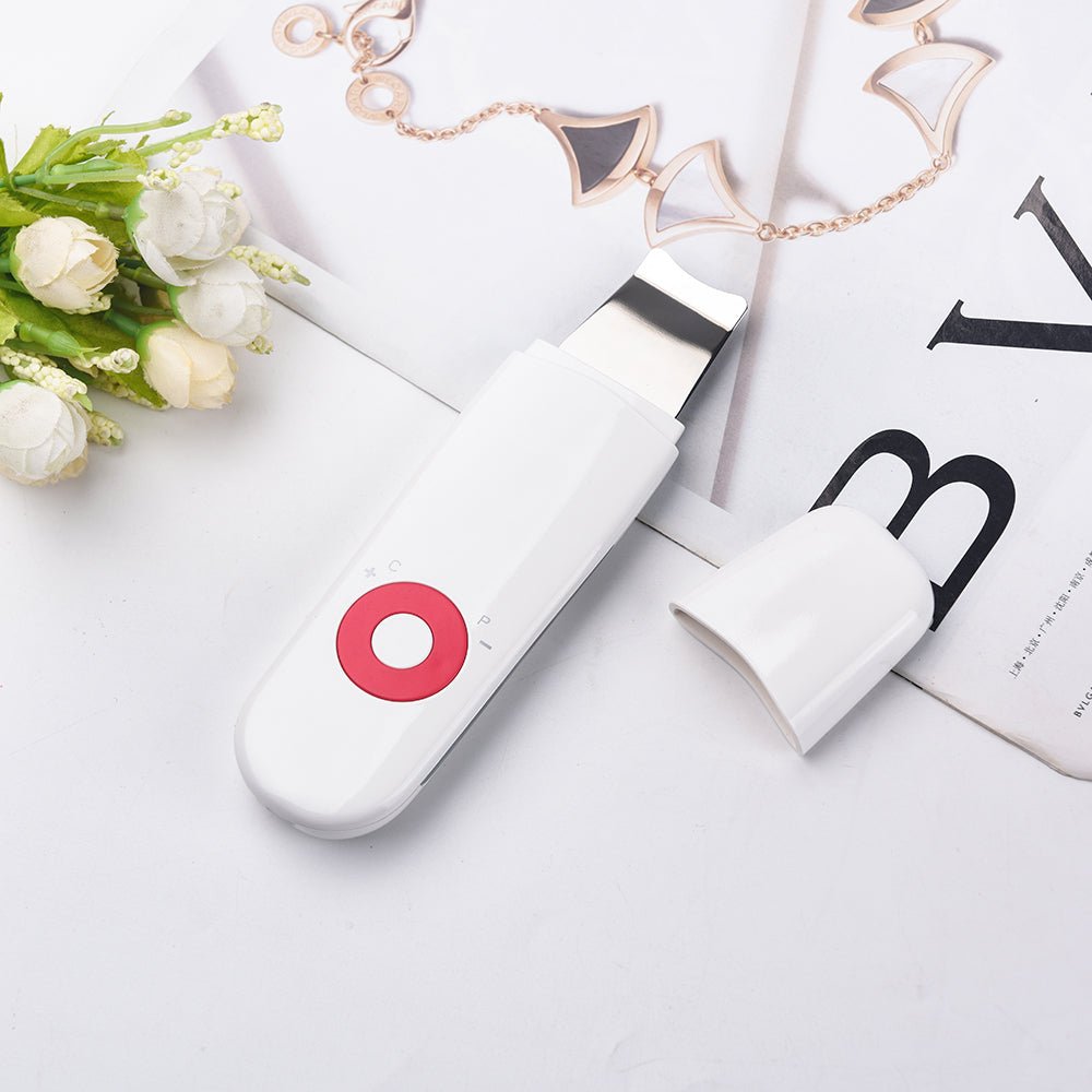 Ultrasonic Skin Scrubber Deep Cleaning EU Red - N3xtLevel Professionals